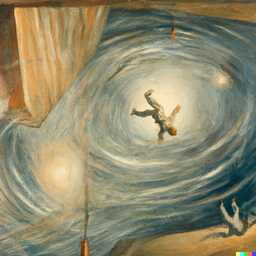 the discovery of gravity, painting from the 20th century generated by DALL·E 2